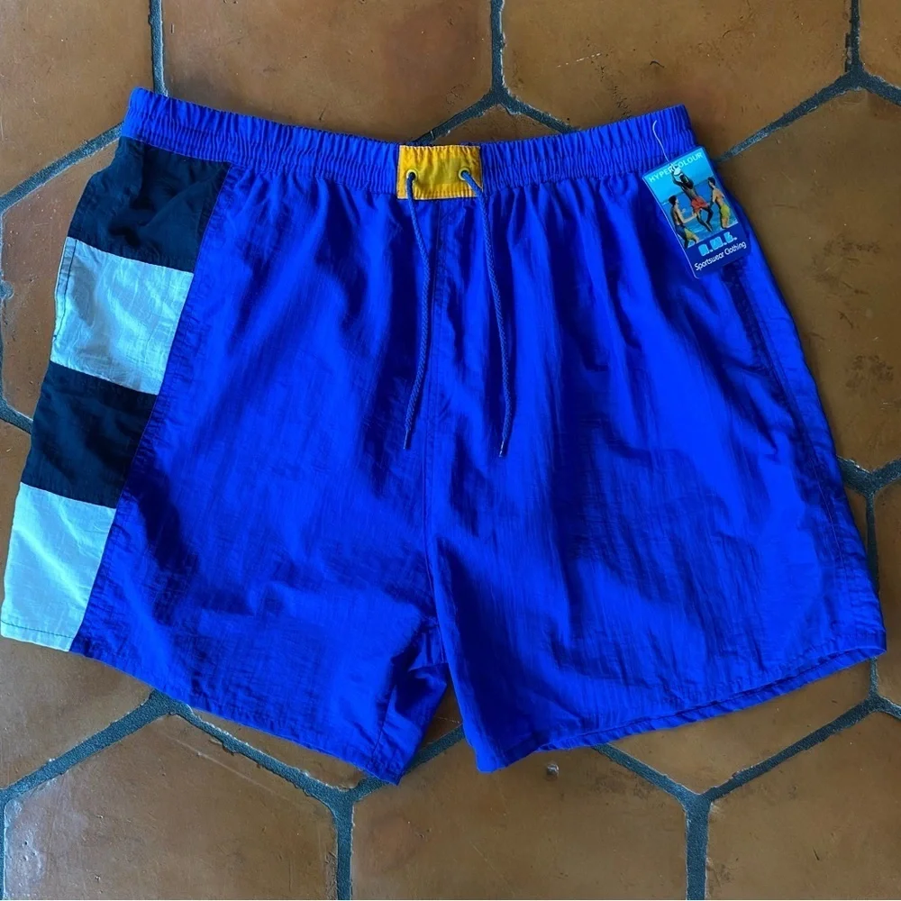 Vtg Hypercolor Swim Shorts Mens L Dead Stock Trunks 90s Skater Surfing NWT XXL